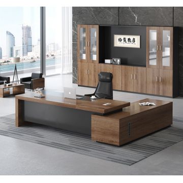 成都大班台桌加厚板式班台木质现代风格可定做
